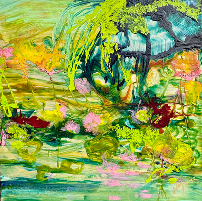 Kerry Bruce,  Water Fairy Flower ll, Acrylic on Board