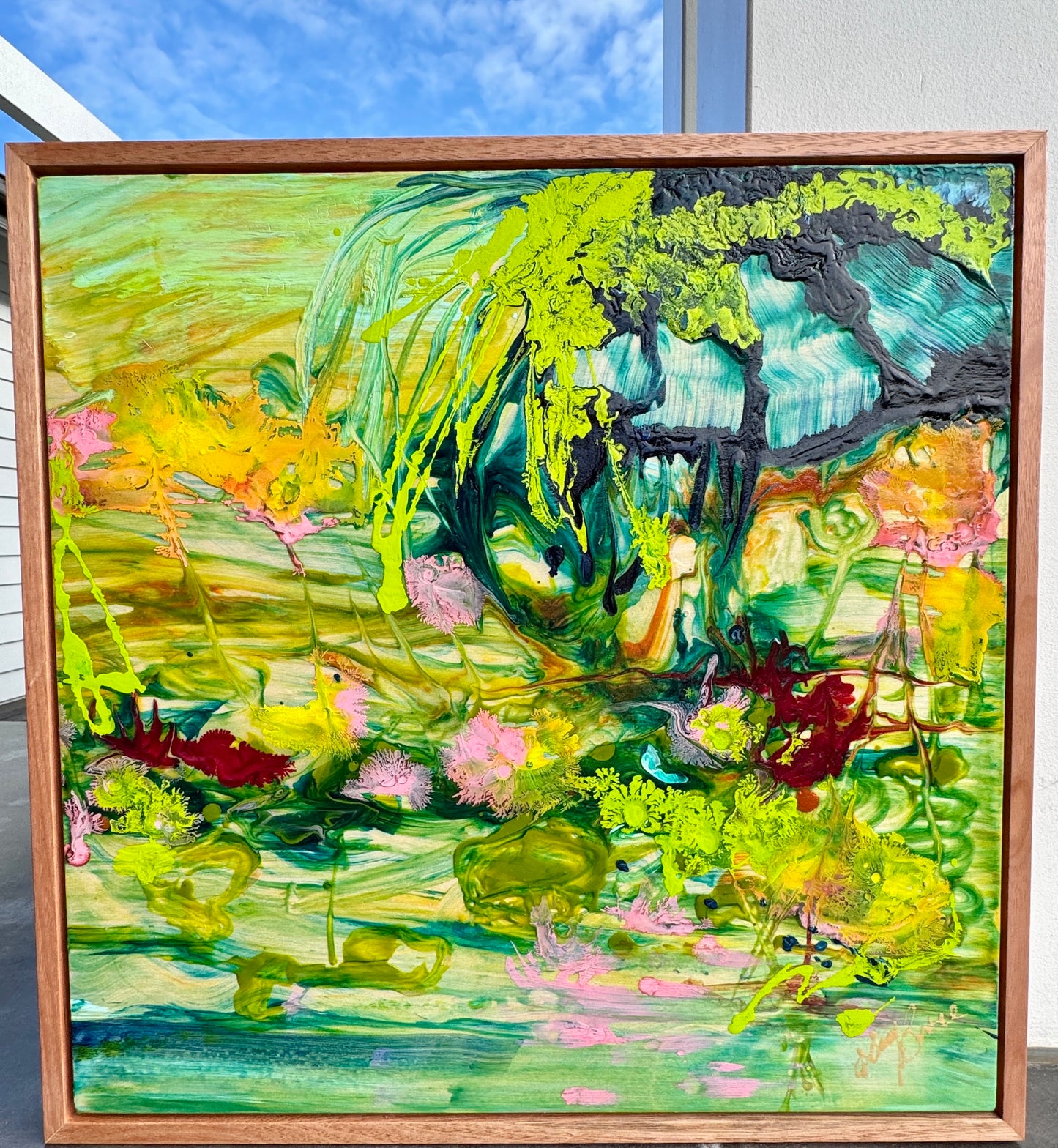Kerry Bruce,  Water Fairy Flower ll, Acrylic on Board