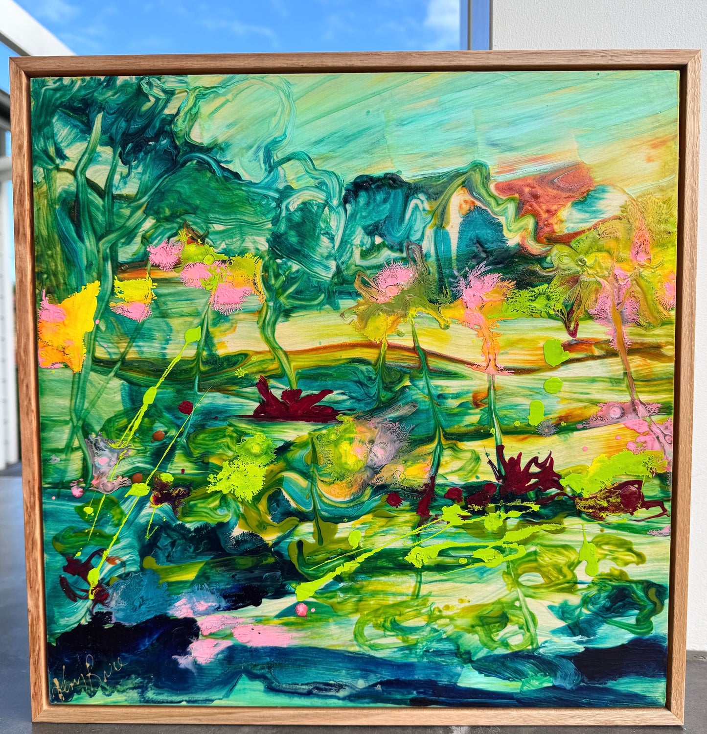 Kerry Bruce,  Water Fairy Flower l, Acrylic on Board