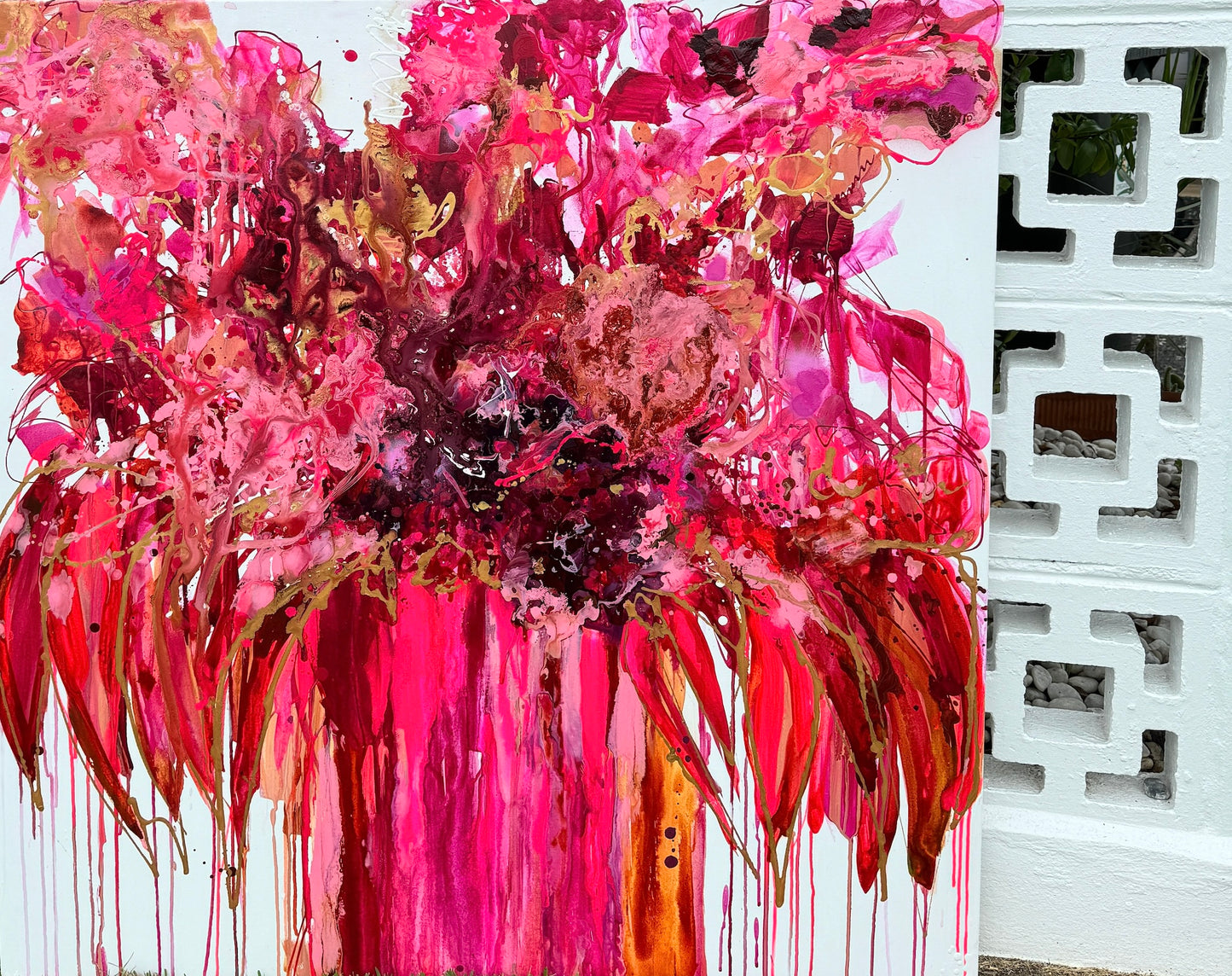 Kerry Bruce, Passionately Pink, Acrylic on Canvas