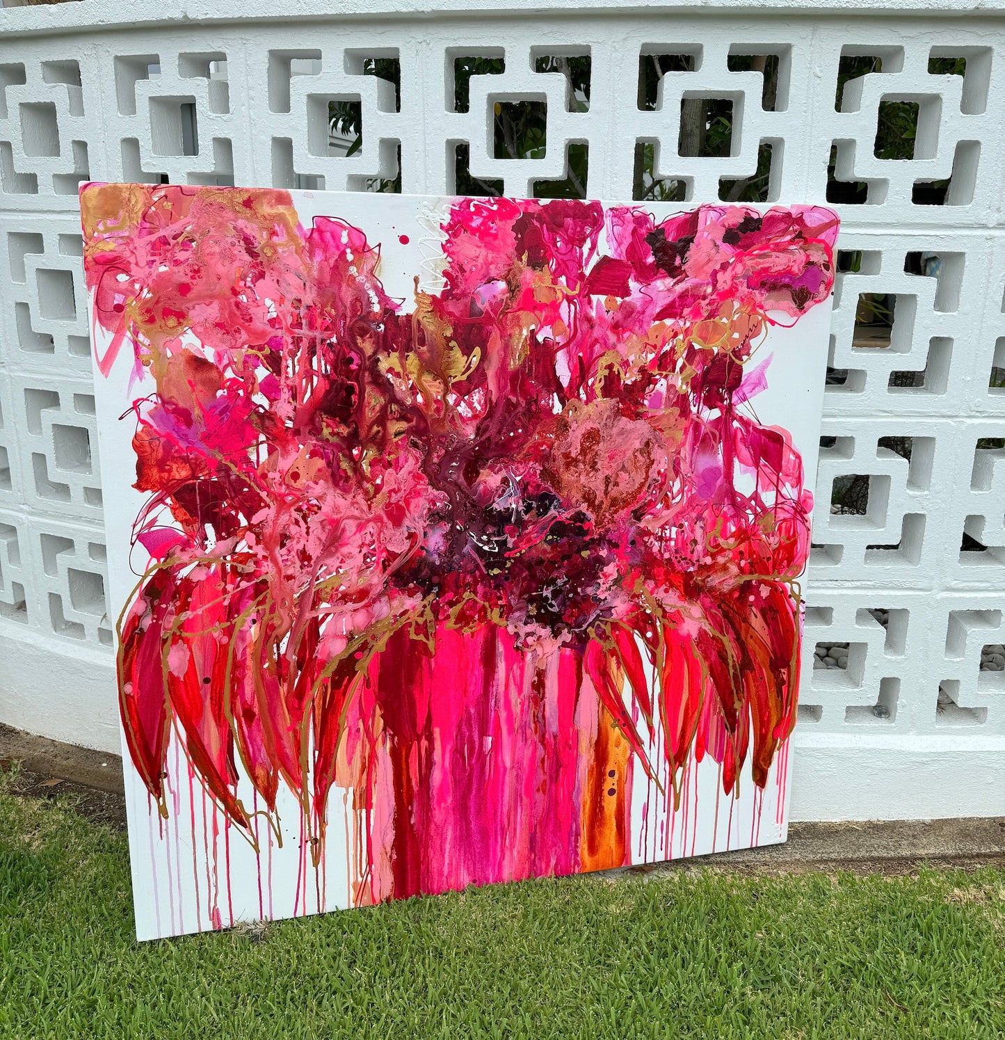 Kerry Bruce, Passionately Pink, Acrylic on Canvas