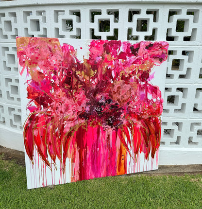 Kerry Bruce, Passionately Pink, Acrylic on Canvas