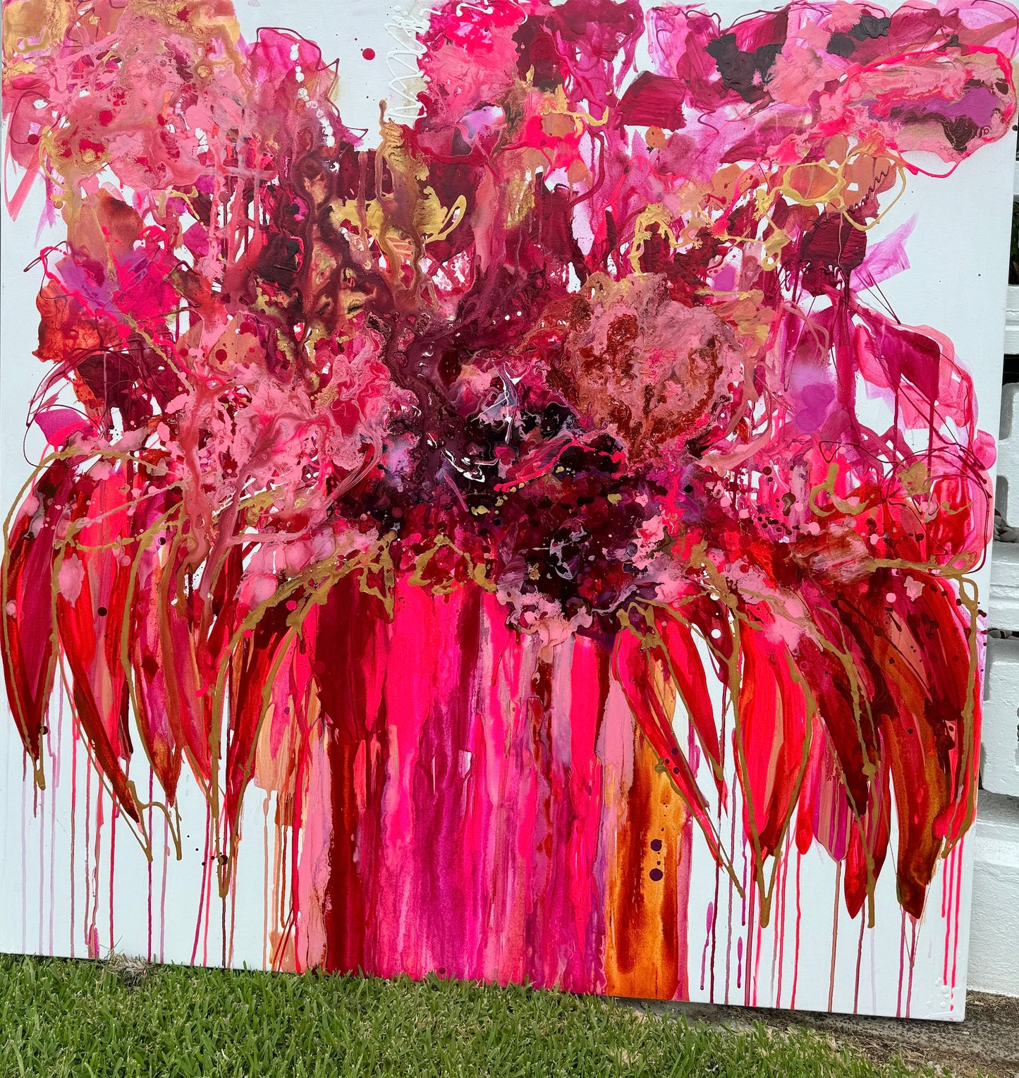 Kerry Bruce, Passionately Pink, Acrylic on Canvas