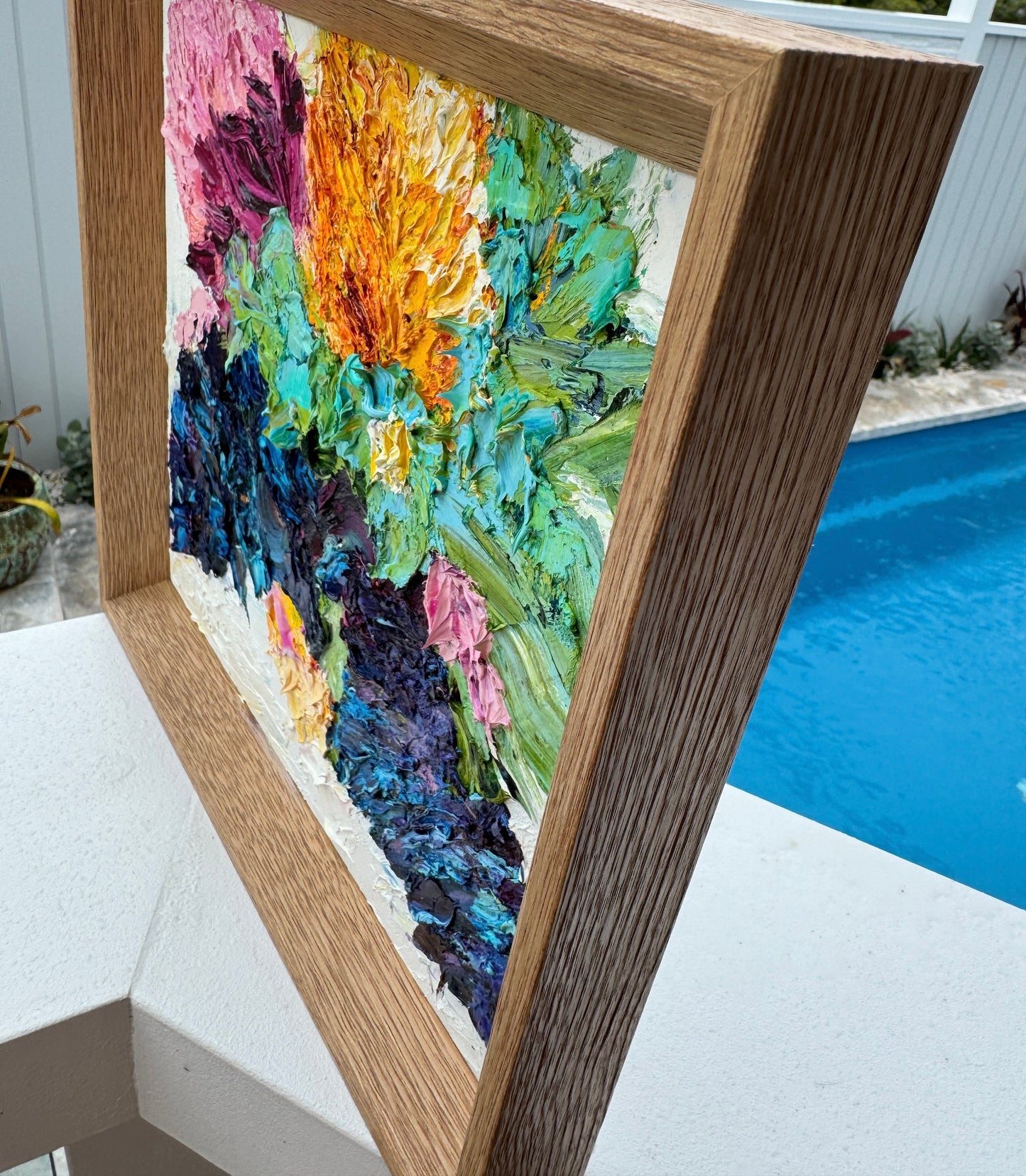 Kerry Bruce, Natives, Oil on Board