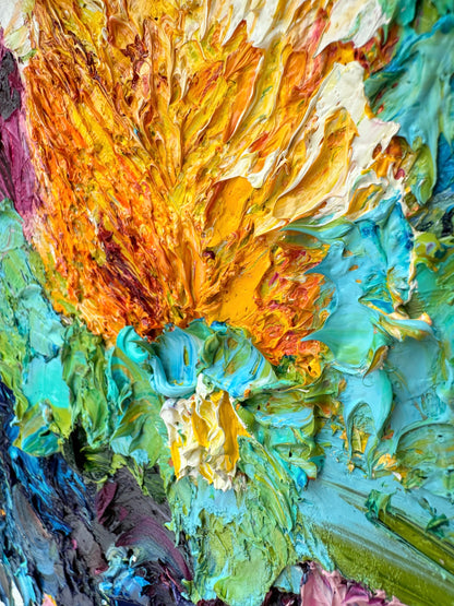 Kerry Bruce, Natives, Oil on Board