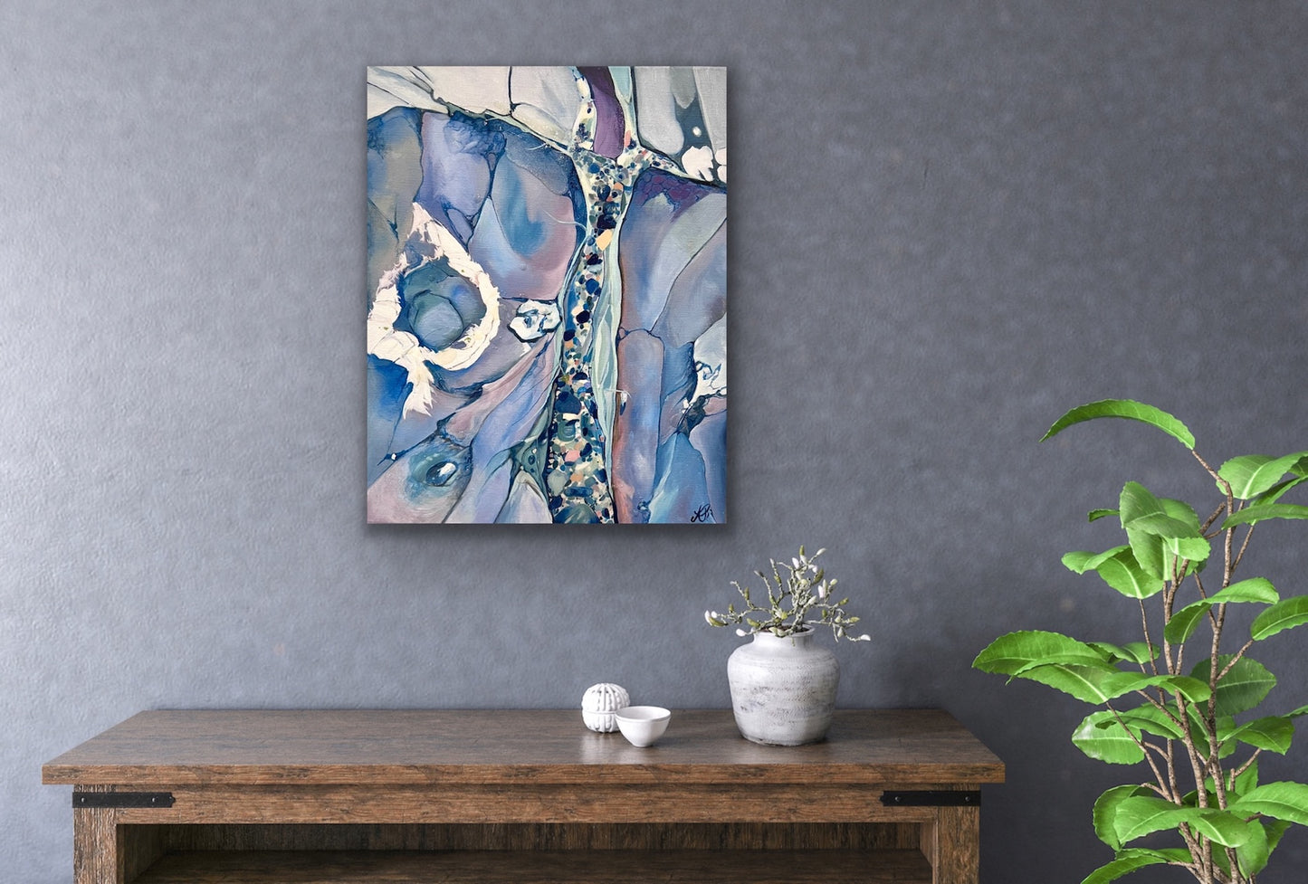 Alisa Beak, Night Pool I, Oil & Mixed Medium on Canvas