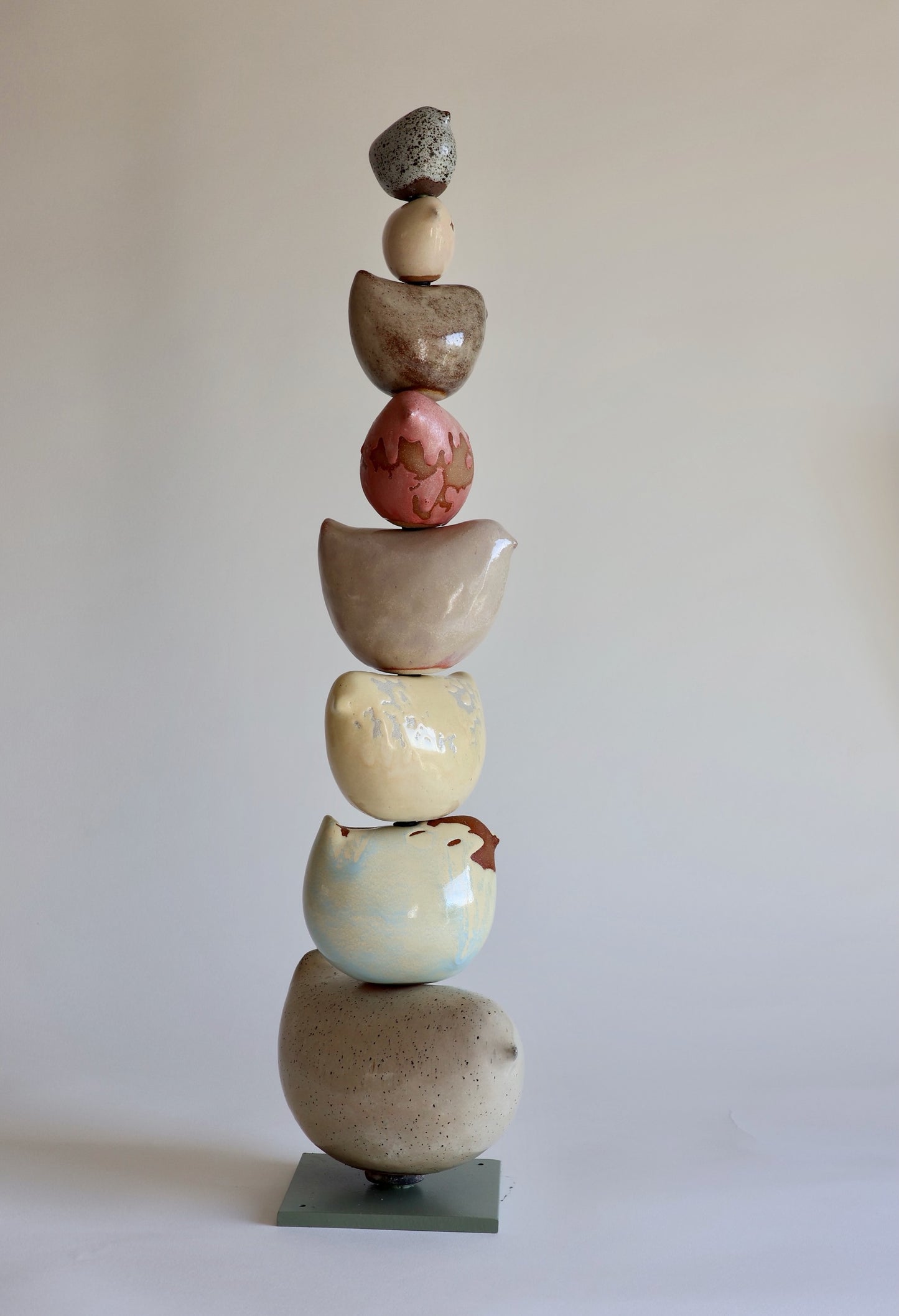Shellie Christian, Stories that take Shape, Blooming Colour Totem 1, Ceramic