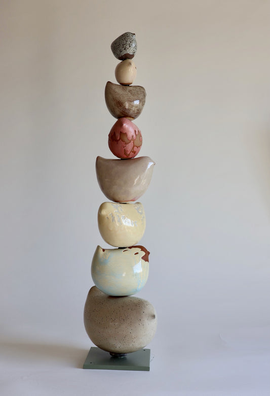 Shellie Christian, Stories that take Shape, Blooming Colour Totem 1, Ceramic