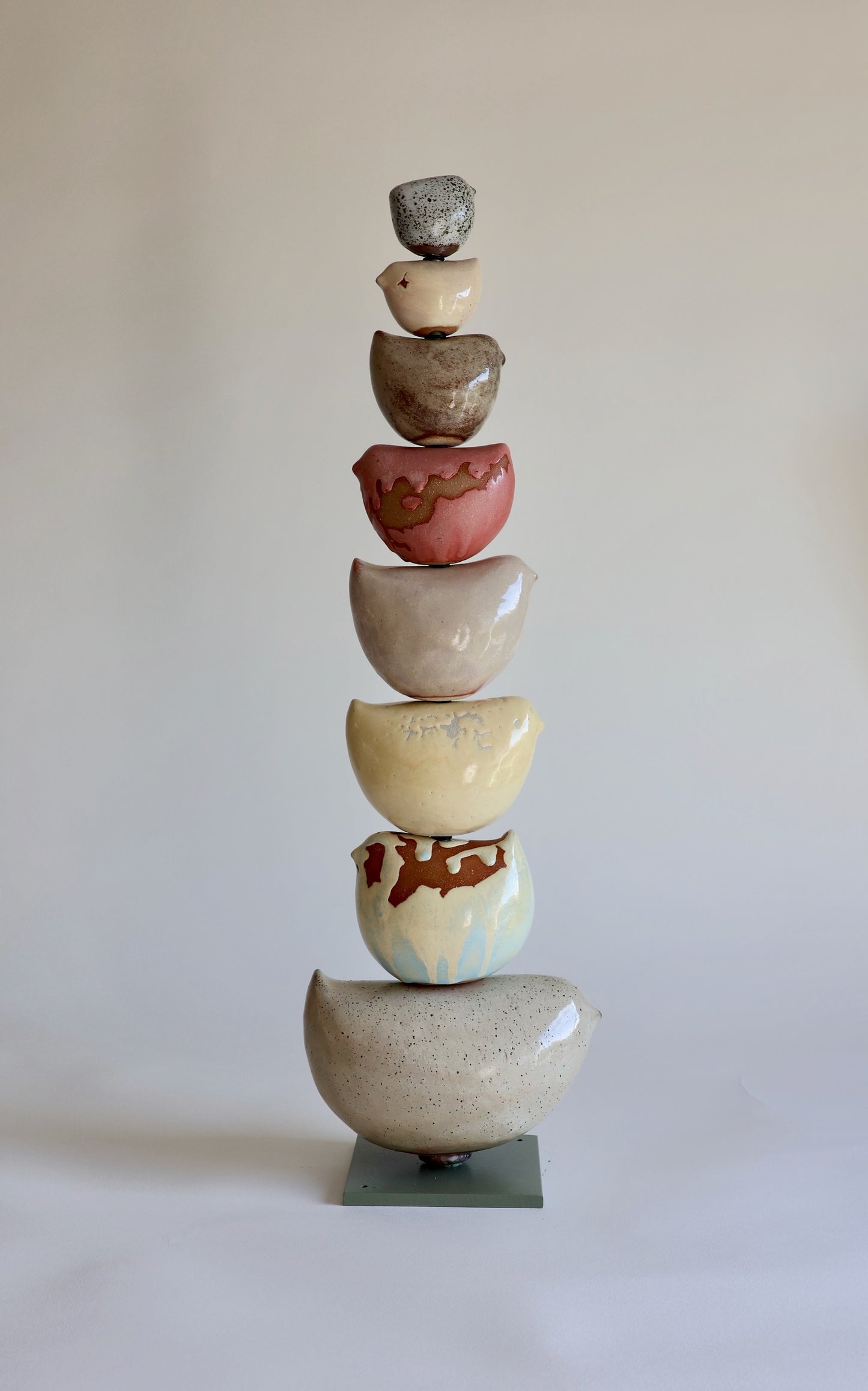 Shellie Christian, Stories that take Shape, Blooming Colour Totem 1, Ceramic