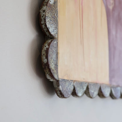 Shellie Christian, Drawn in Nature, Mixed Media on Board -handmade ceramic frame