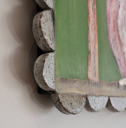 Shellie Christian, Wildly Imagined, Mixed Media on Board -handmade ceramic frame
