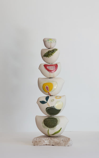 Shellie Christian, Stories that take Shape, Art Totem 2, Ceramic