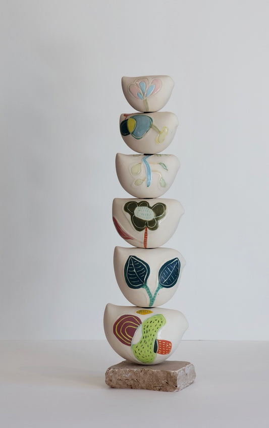 Shellie Christian, Stories that take Shape, Art Totem 3 Ceramic