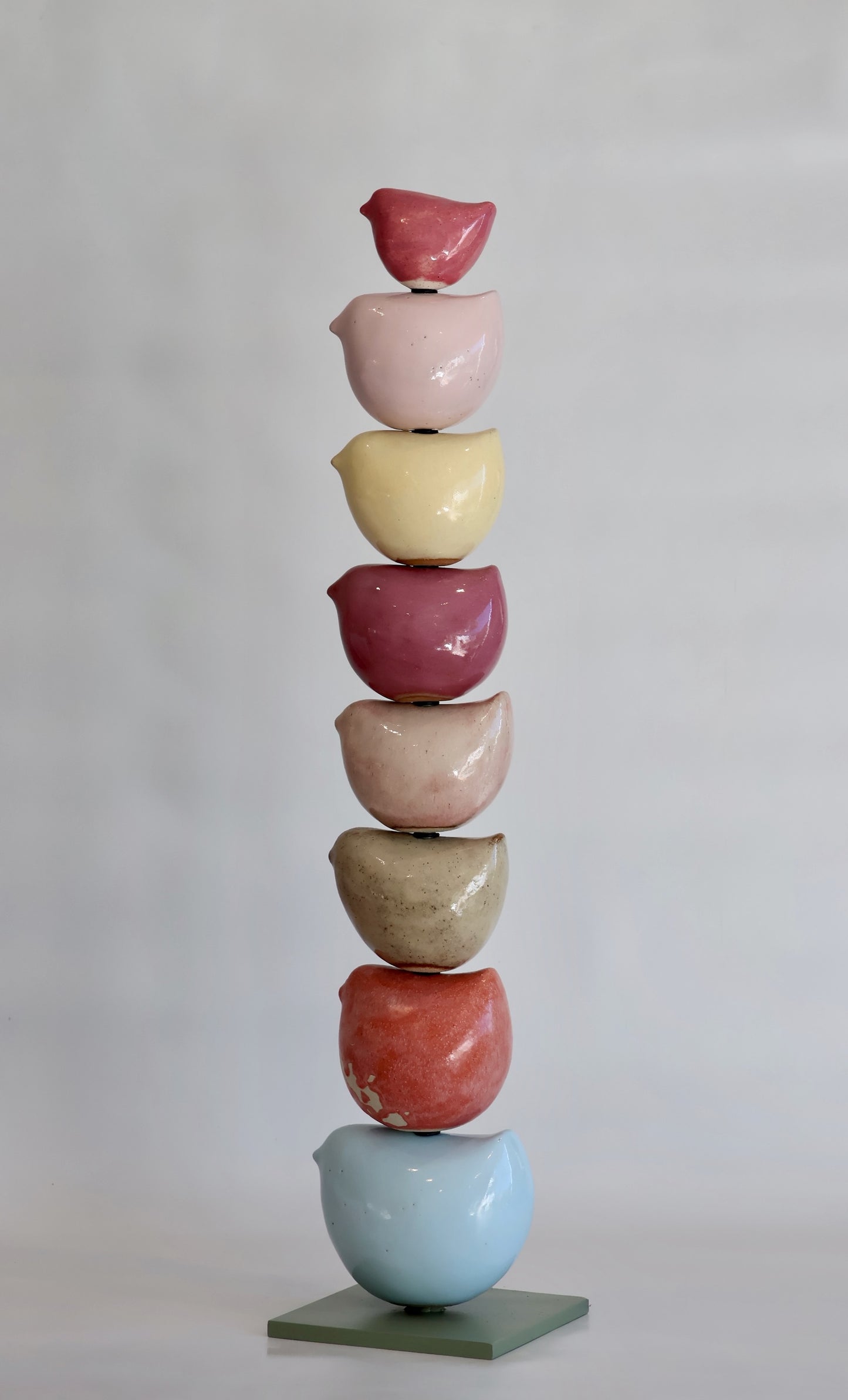 Shellie Christian, Stories that take Shape, Blooming Colour Totem 2, Ceramic