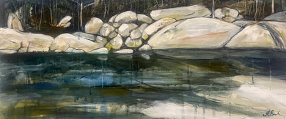 Alisa Beak, Meandering Current, Mixed Media on Canvas