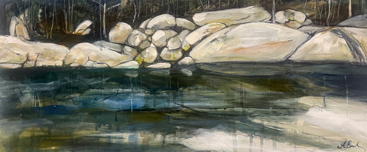 Alisa Beak, Meandering Current, Mixed Media on Canvas