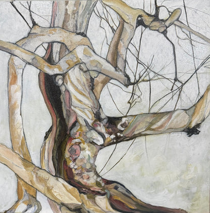 Alisa Beak, The Coiled Ghost, Mixed Media on Canvas