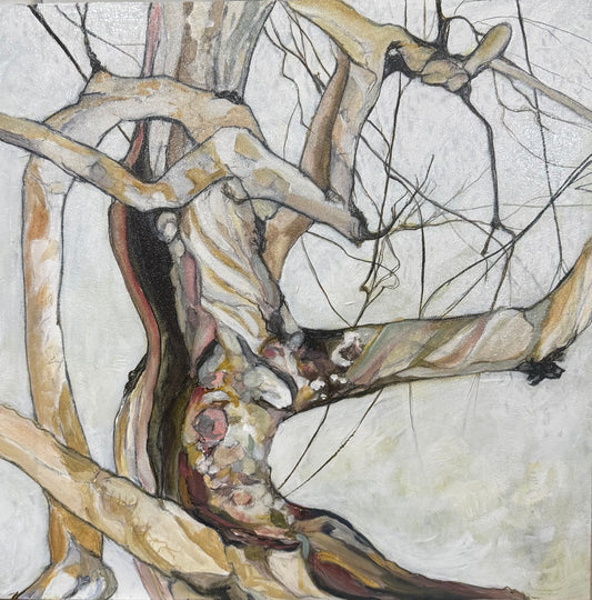 Alisa Beak, The Coiled Ghost, Mixed Media on Canvas