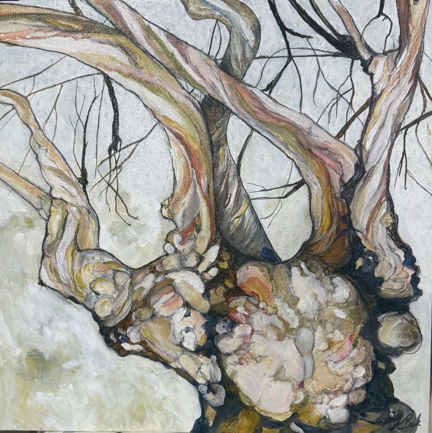 Alisa Beak, The Gnarled Ancient, Mixed Media on Canvas