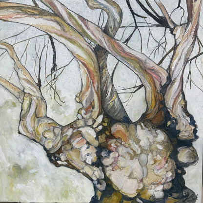 Alisa Beak, The Gnarled Ancient, Mixed Media on Canvas