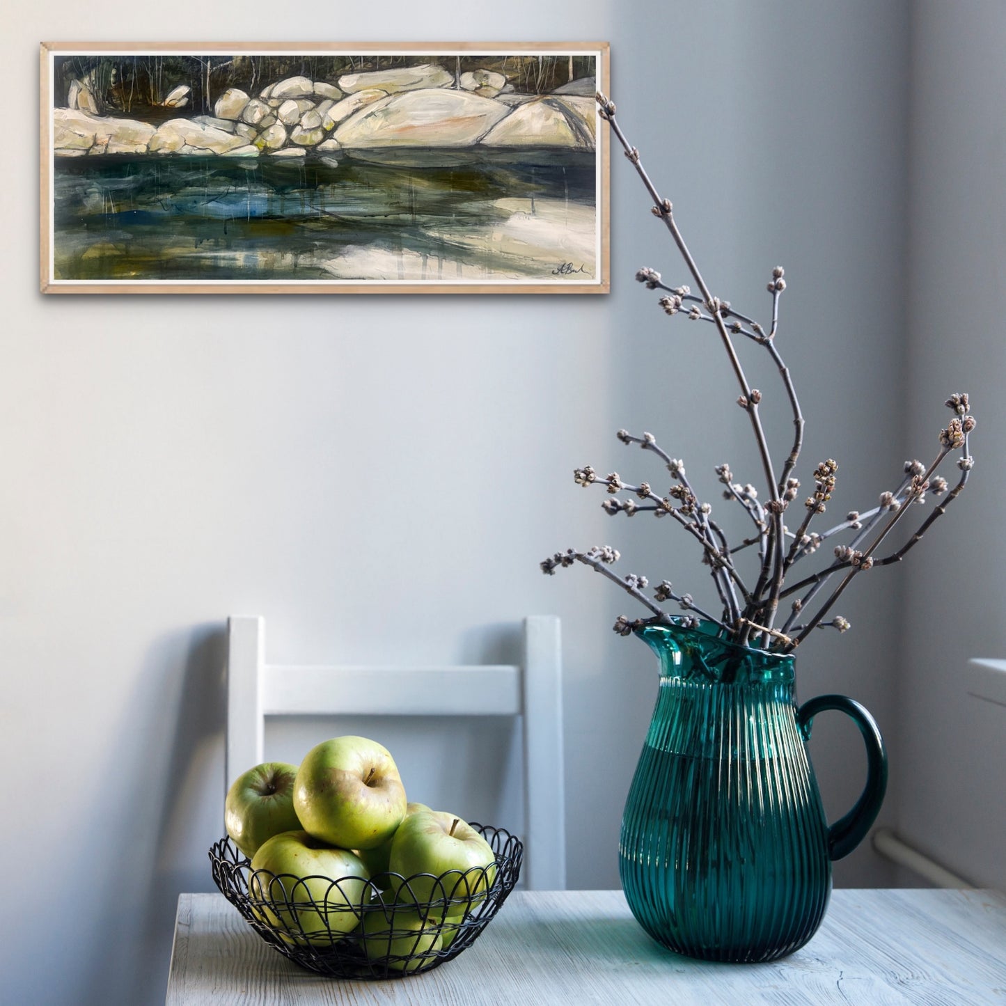 Alisa Beak, Meandering Current, Mixed Media on Canvas