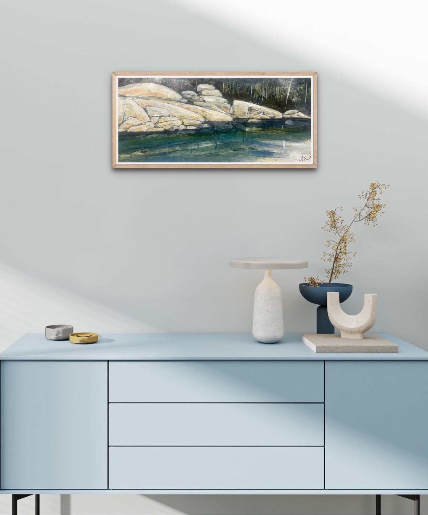 Alisa Beak, Meandering Current, Mixed Media on Canvas