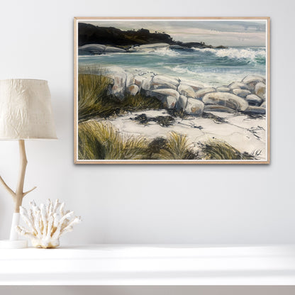 Alisa Beak, Jade Swell, Mixed Media on Canvas