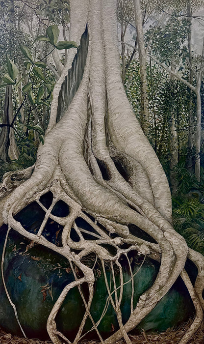 Alisa Beak, The Boulders Cradle, Mixed Media on Canvas