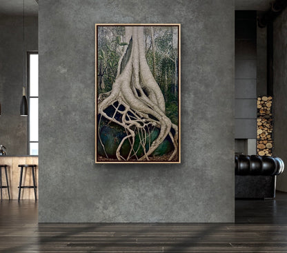 Alisa Beak, The Boulders Cradle, Mixed Media on Canvas