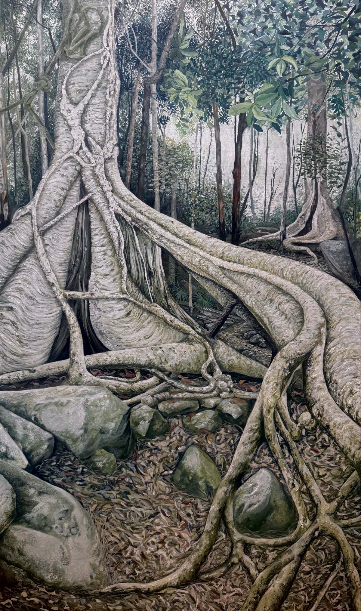 Alisa Beak, Natures Embrace, Mixed Media on Canvas