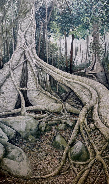 Alisa Beak, Natures Embrace, Mixed Media on Canvas