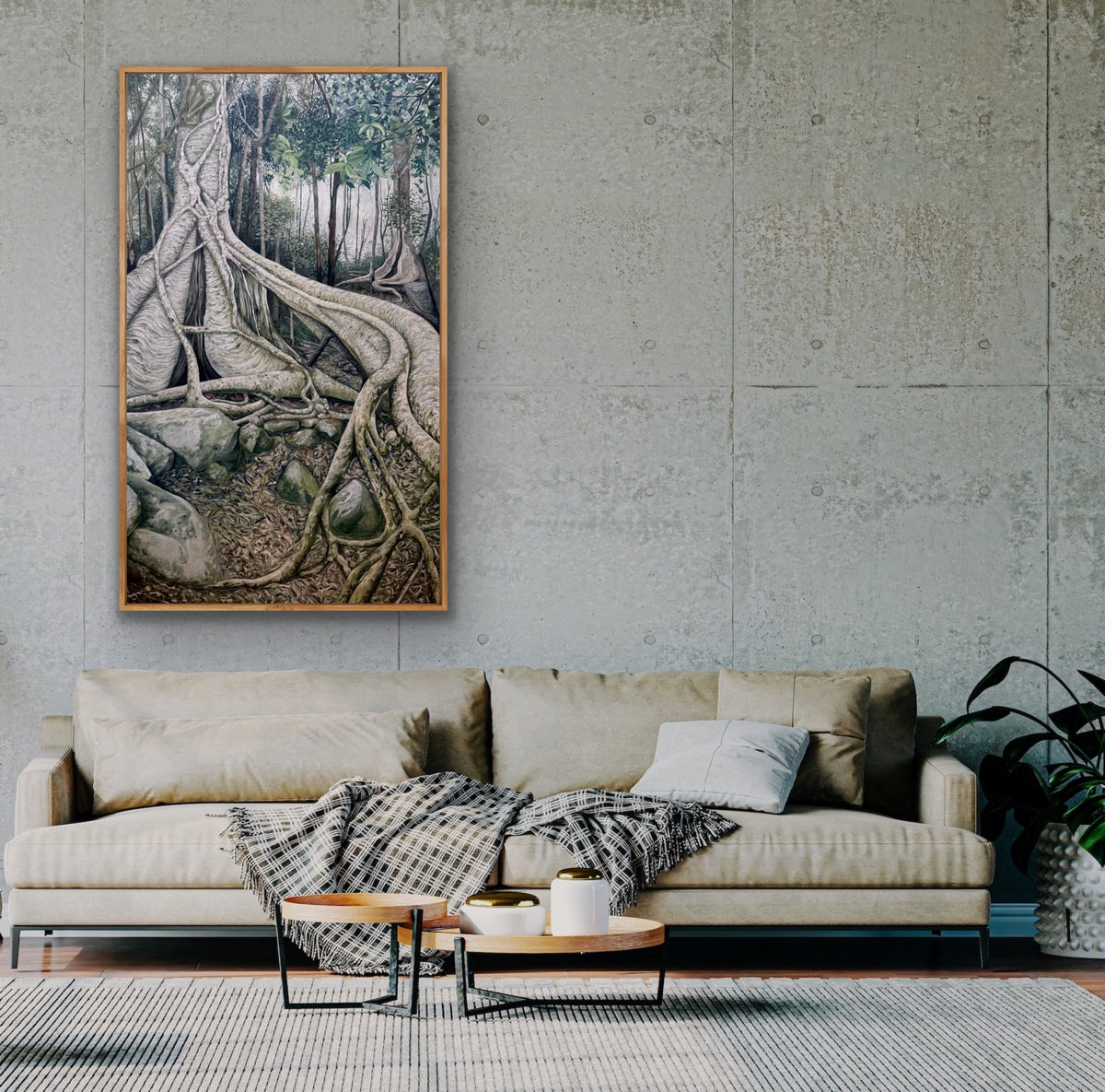 Alisa Beak, Natures Embrace, Mixed Media on Canvas
