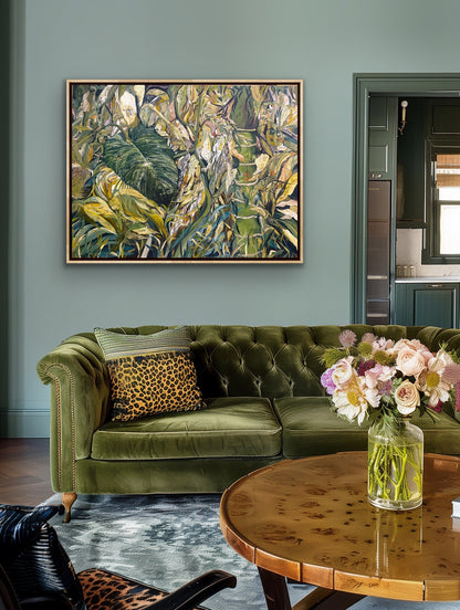 Alisa Beak, Labyrinth of Leaves, Mixed Media on Canvas