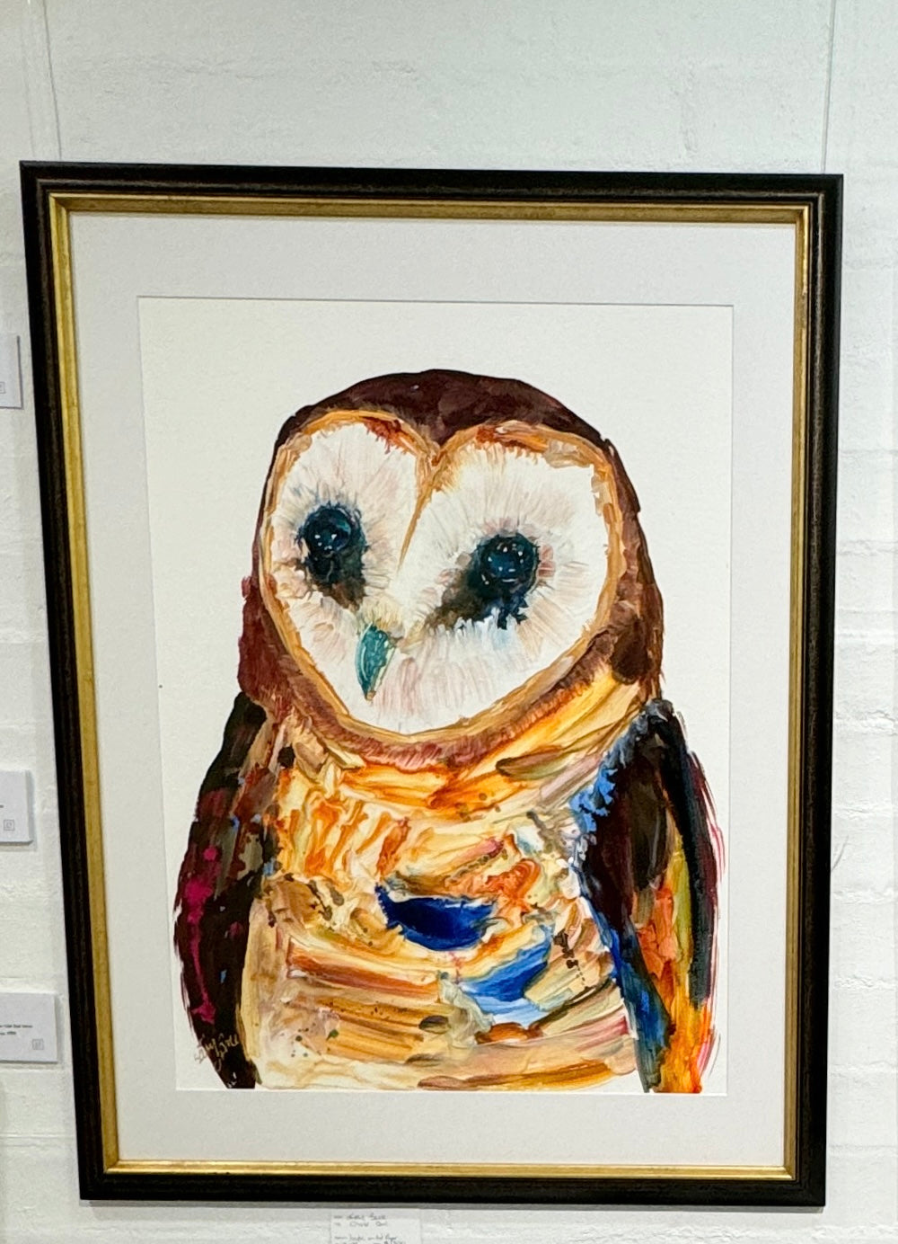 Kerry Bruce, Oliver Owl, Acrylic on 500gsm Art Paper