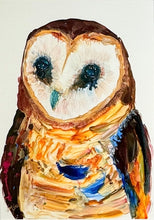 Load image into Gallery viewer, Kerry Bruce, Oliver Owl, Acrylic on 500gsm Art Paper
