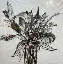 Load image into Gallery viewer, Kerry Bruce, Still LIfe of Florals , Charcoal on Art Paper
