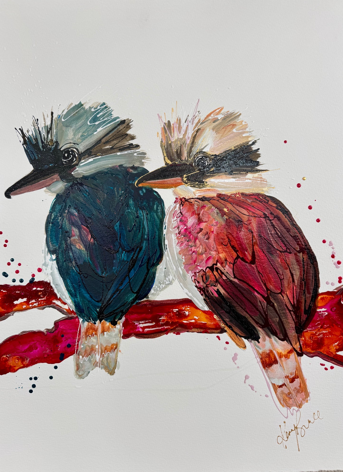 Kerry Bruce, Just the Two of Us, Acrylic on 500gsm Art Paper