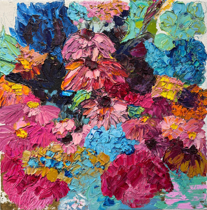 Kerry Bruce, Petal Power, Oil on Canvas