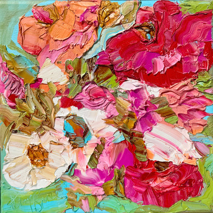 Kerry Bruce, Camelia Crush, Oil on Canvas Board