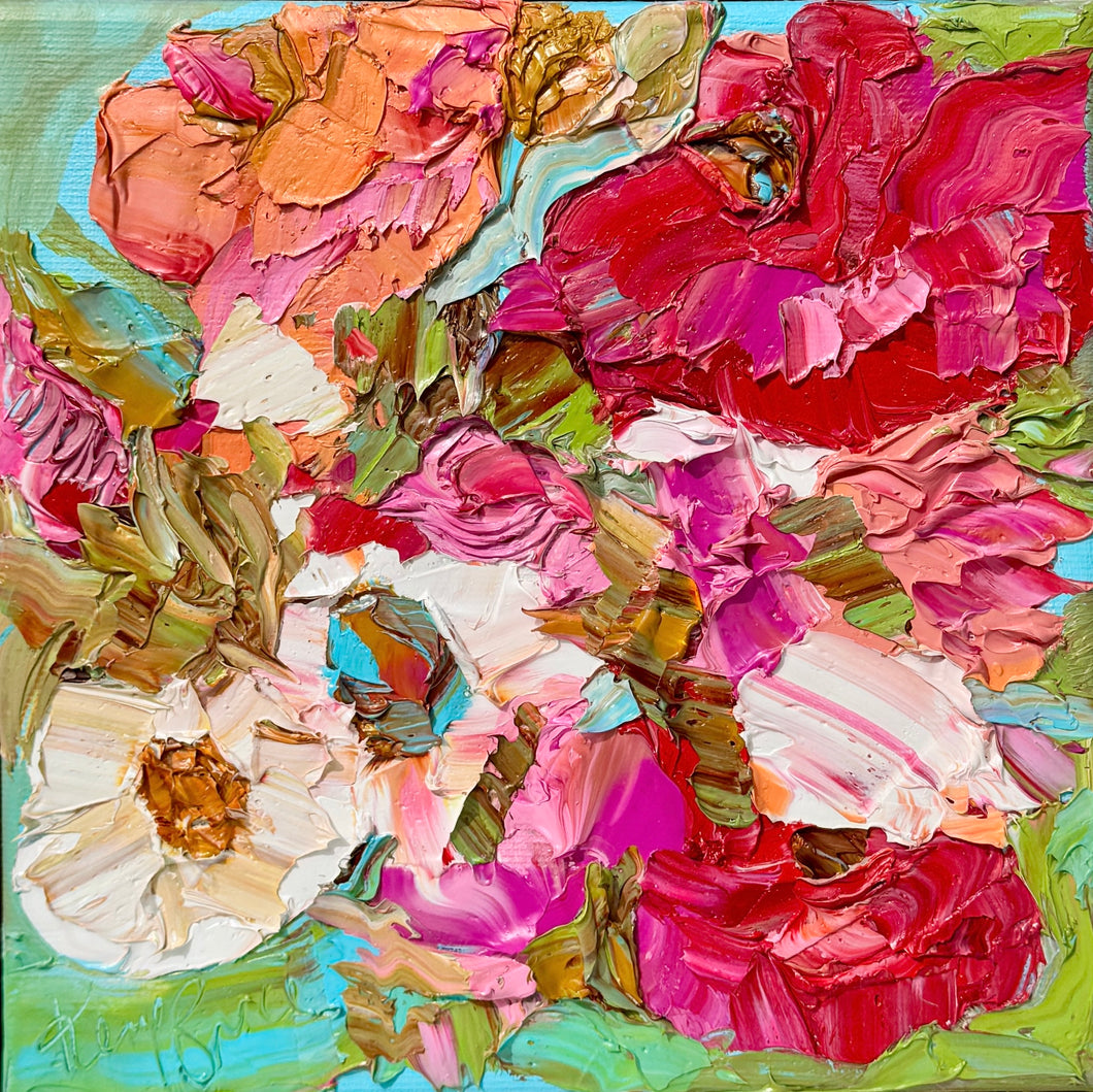 Kerry Bruce, Camelia Crush, Oil on Canvas Board