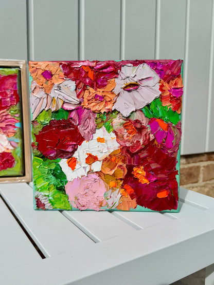Kerry Bruce, Camelia Bloom, Oil on Canvas Board