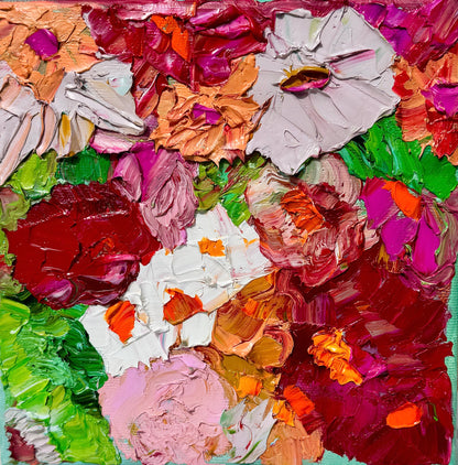 Kerry Bruce, Camelia Bloom, Oil on Canvas Board