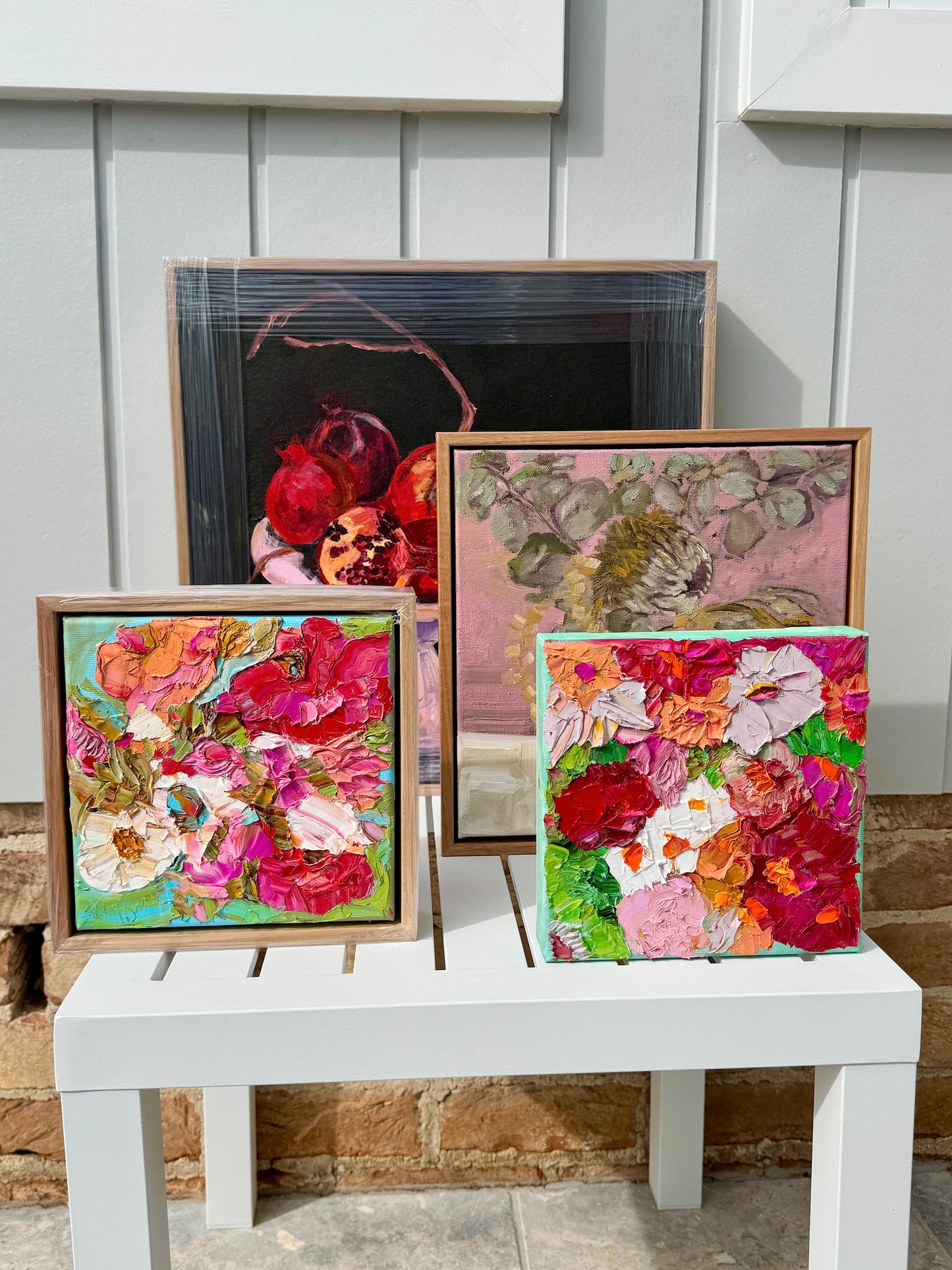 Kerry Bruce, Camelia Crush, Oil on Canvas Board
