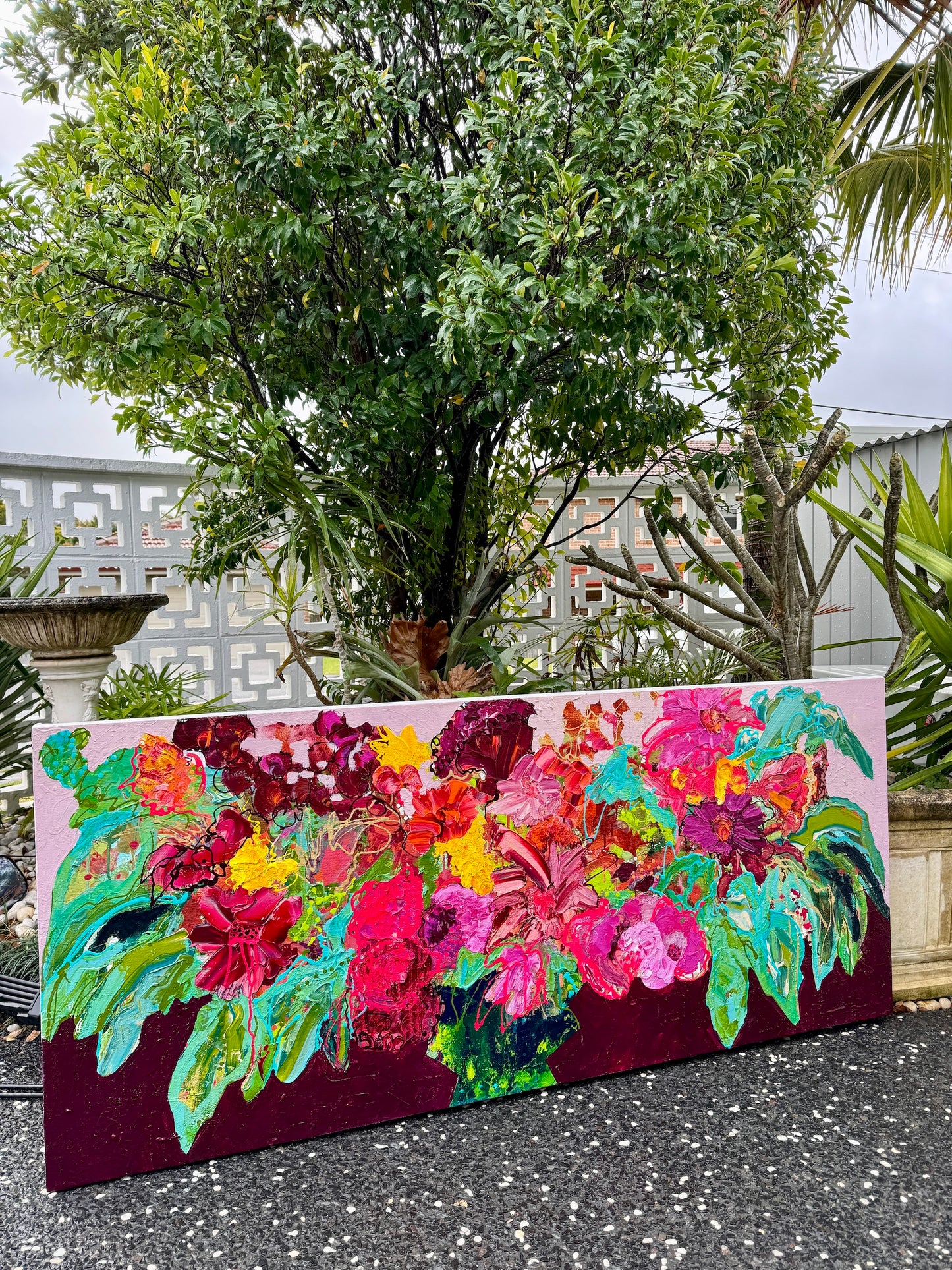 Kerry Bruce, Gala of Blooms, Acrylic on Canvas