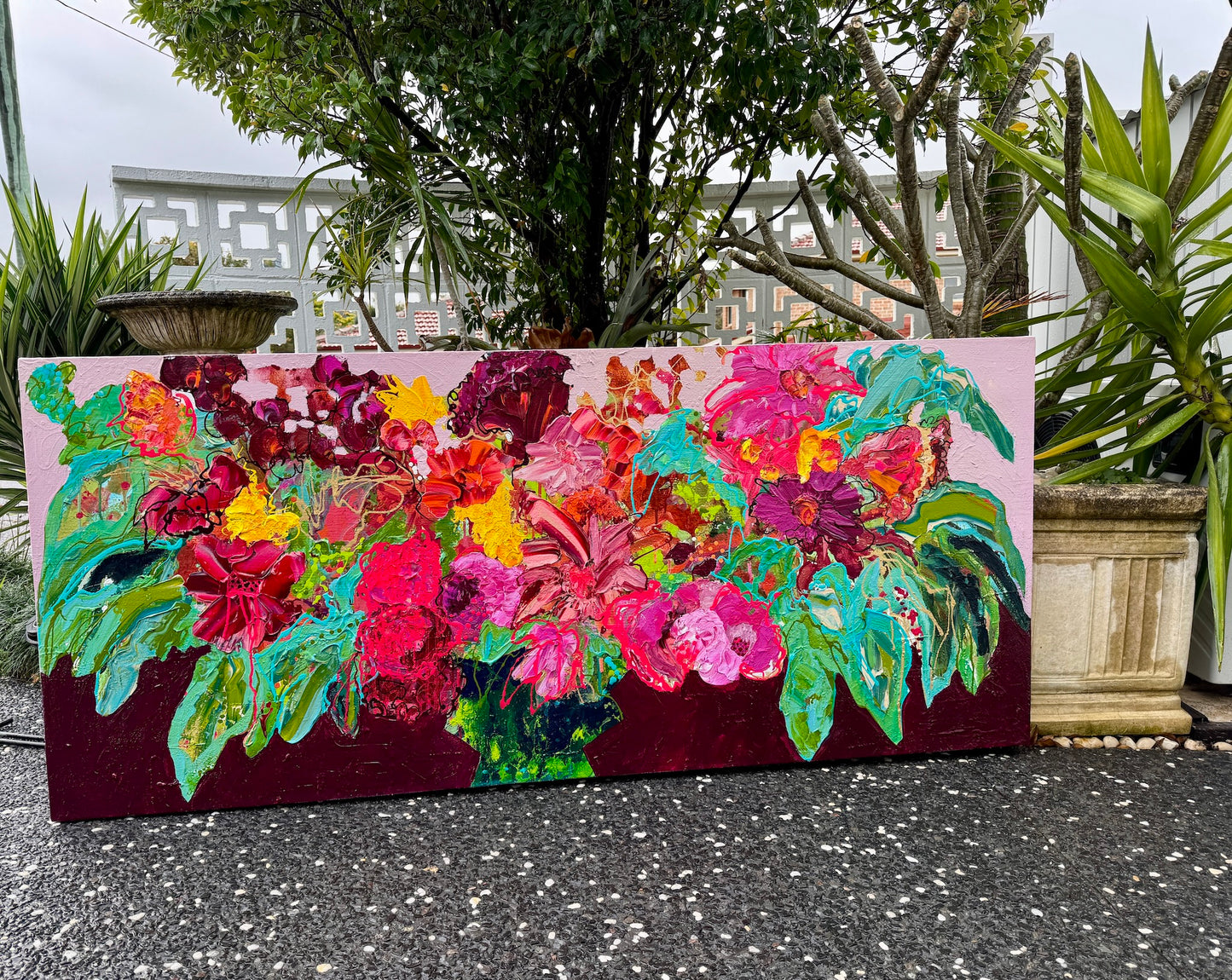 Kerry Bruce, Gala of Blooms, Acrylic on Canvas