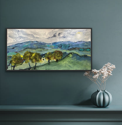 Netta Thompson, Just over the Hill, Acrylic on Canvas