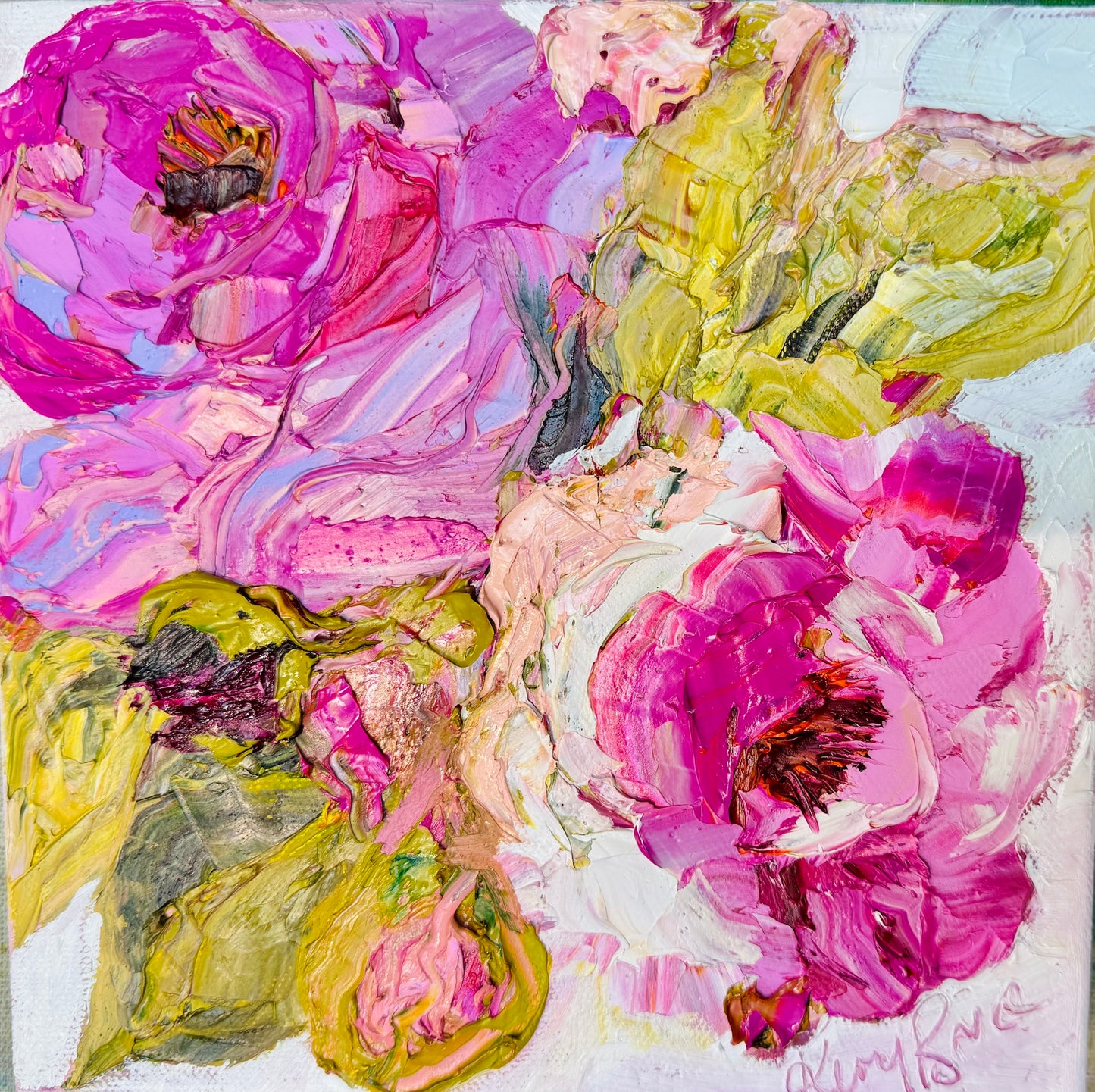 Kerry Bruce, Pink Rose, Oil on Canvas