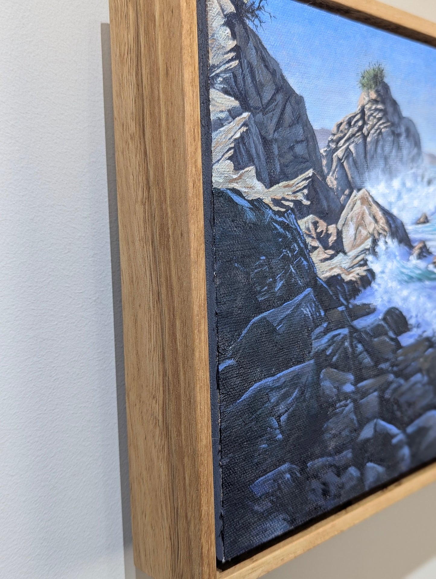 Daniel Beresford, Light Breaks the Surf, Oil on Canvas Panel