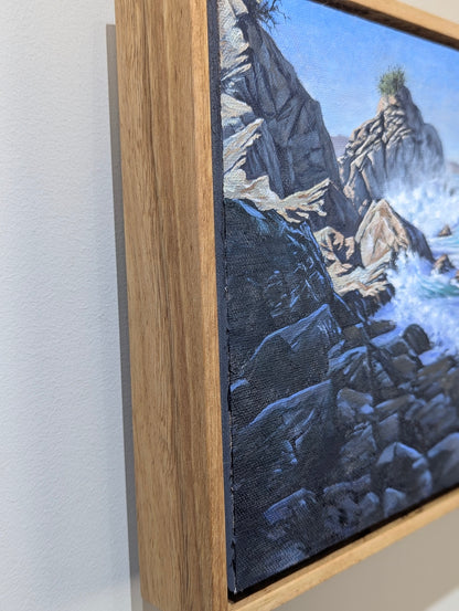 Daniel Beresford, Light Breaks the Surf, Oil on Canvas Panel