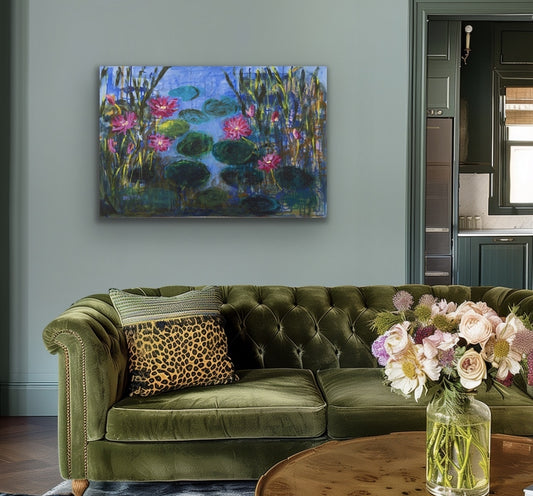 Netta Thompson, Lillies, Oil on Board